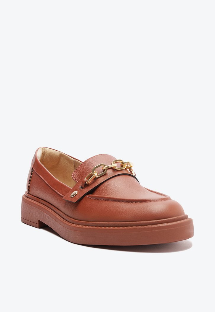 Mocassim Marrom Detalhe Removível