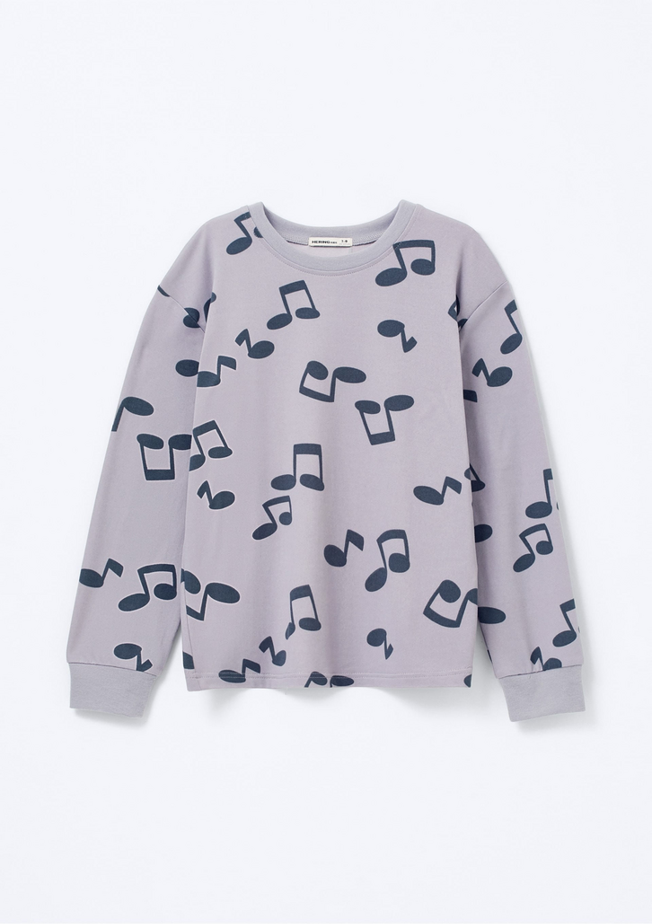Pijama Infantil Cinza Hering Decote Redondo Estampado