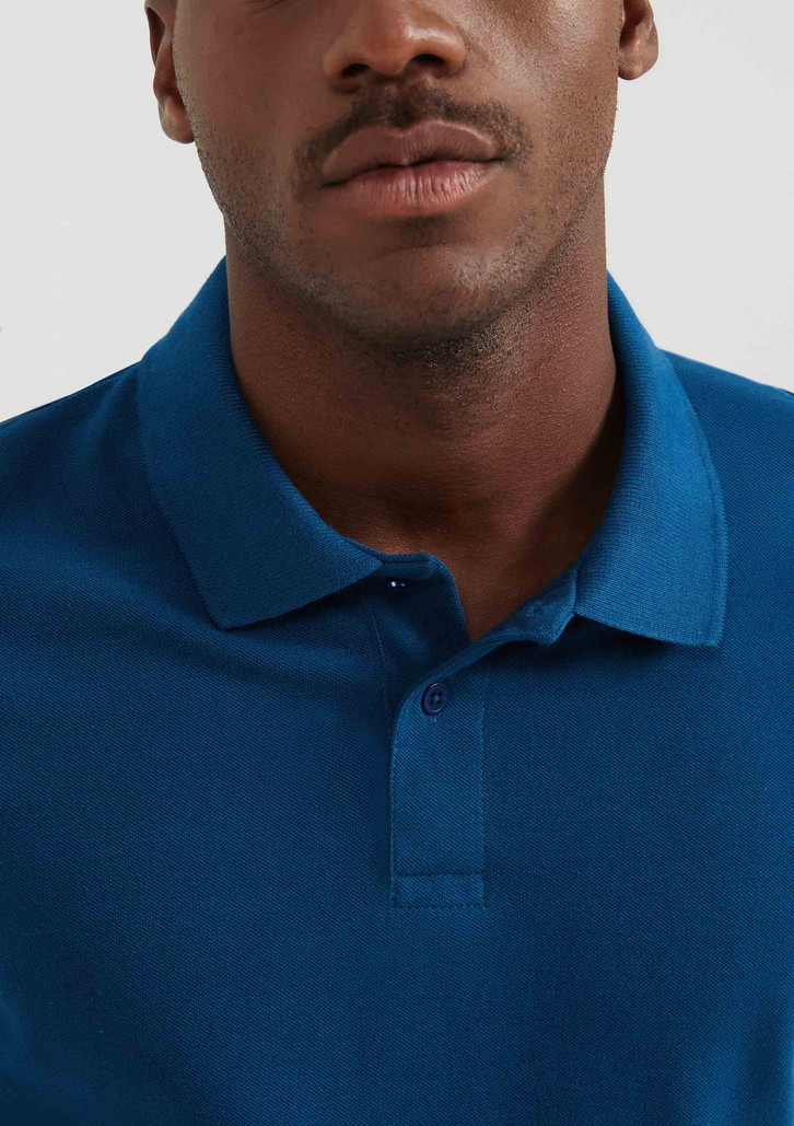 Camisa Polo Básica Azul Marinho Hering Manga Curta Em Piquet