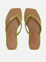 Chinelo de Dedo Verde Bico Quadrado