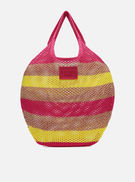 Bolsa Shopping Colorida Brizza Crochê Mayra Grande