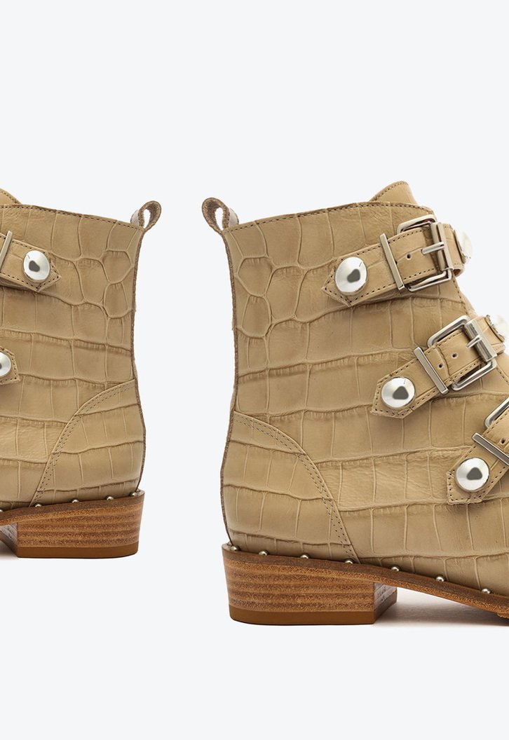 BOTA BEGE SCHUTZ CLARE COURO