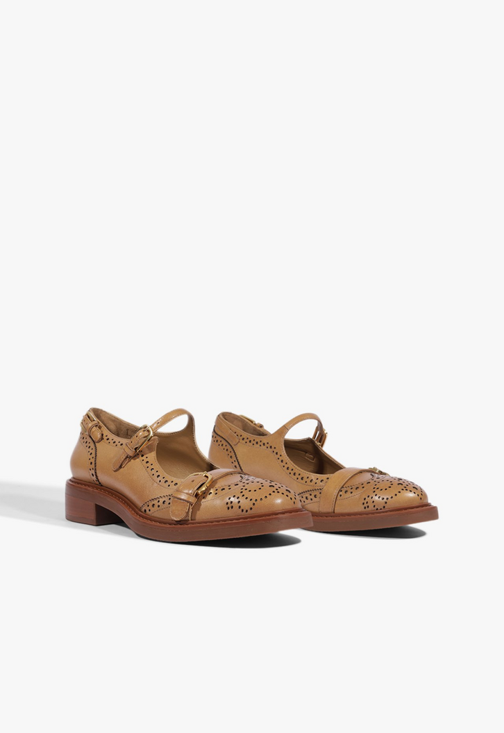 Oxford Dafne Couro Caramelo | ZZ MALL