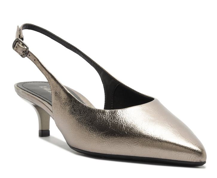 Scarpin Lady Branca Prateado