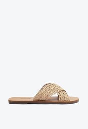 Rasteira Natural Nude Anacapri Tiras Cruzadas