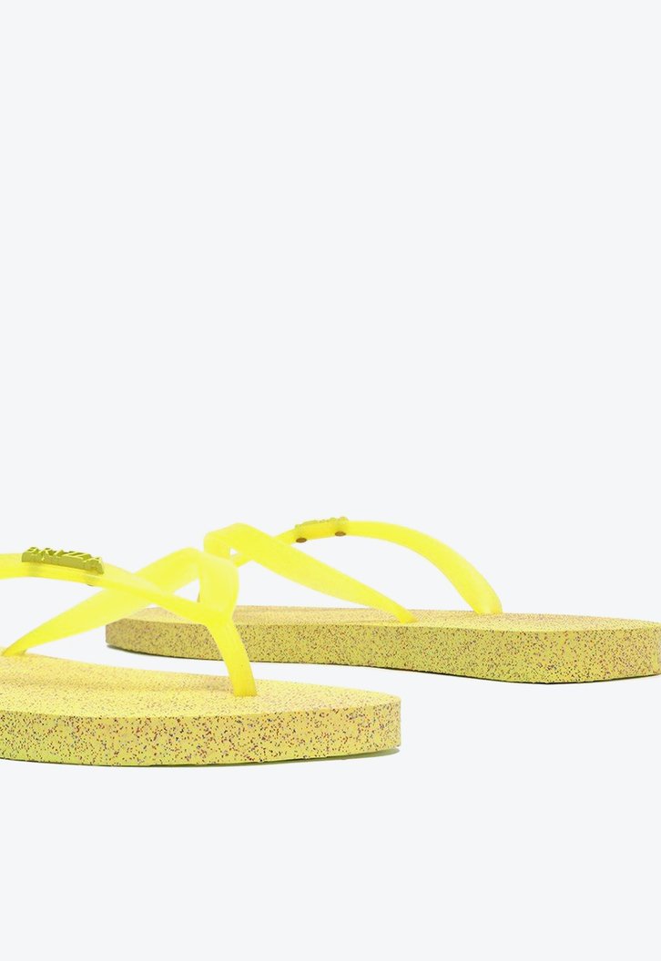 Chinelo De Dedo Amarelo Brizza Glitter