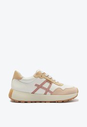 Tênis Branco Anacapri Chunky Recortes Nude E Rosa