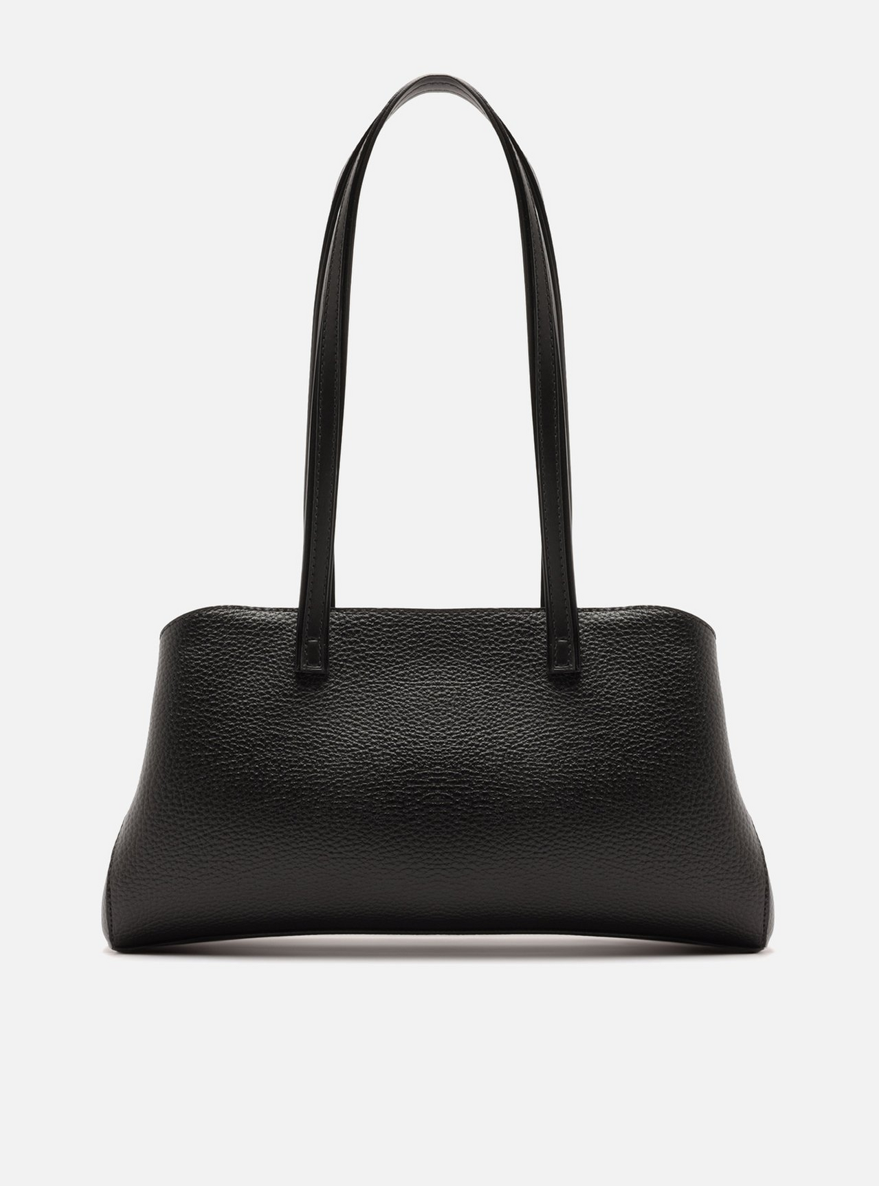 Bolsa Shoulder Preta Texturizada Grande Alças Duplas | ZZ MALL