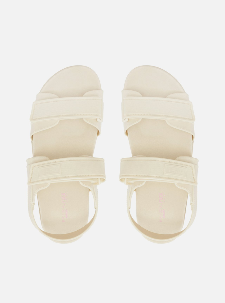 Sandália Papete Off-White Velcro Liz Flex