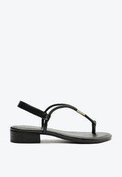 Sandália Slim Metal Comfy Salto Preta
