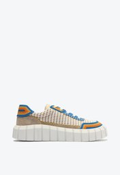 Tênis Branco Azul Laranja Schutz Bali Tricô