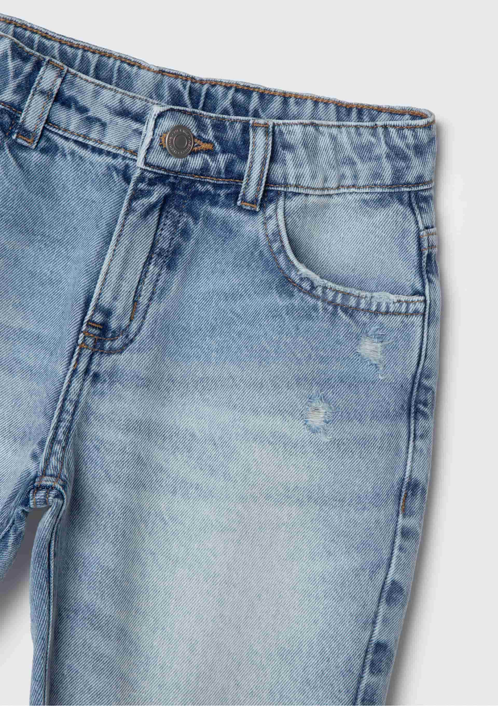 Bermuda Azul Hering Jeans Infantil Reta