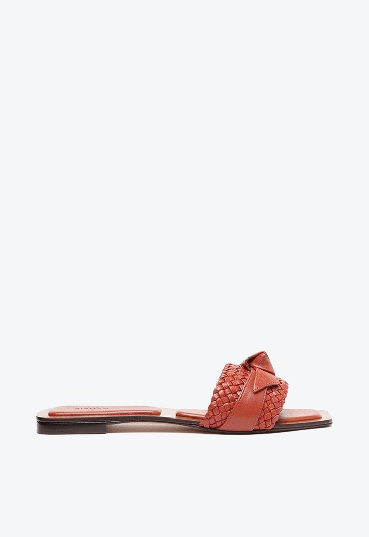 Clarita Woven Slide Flat Henna