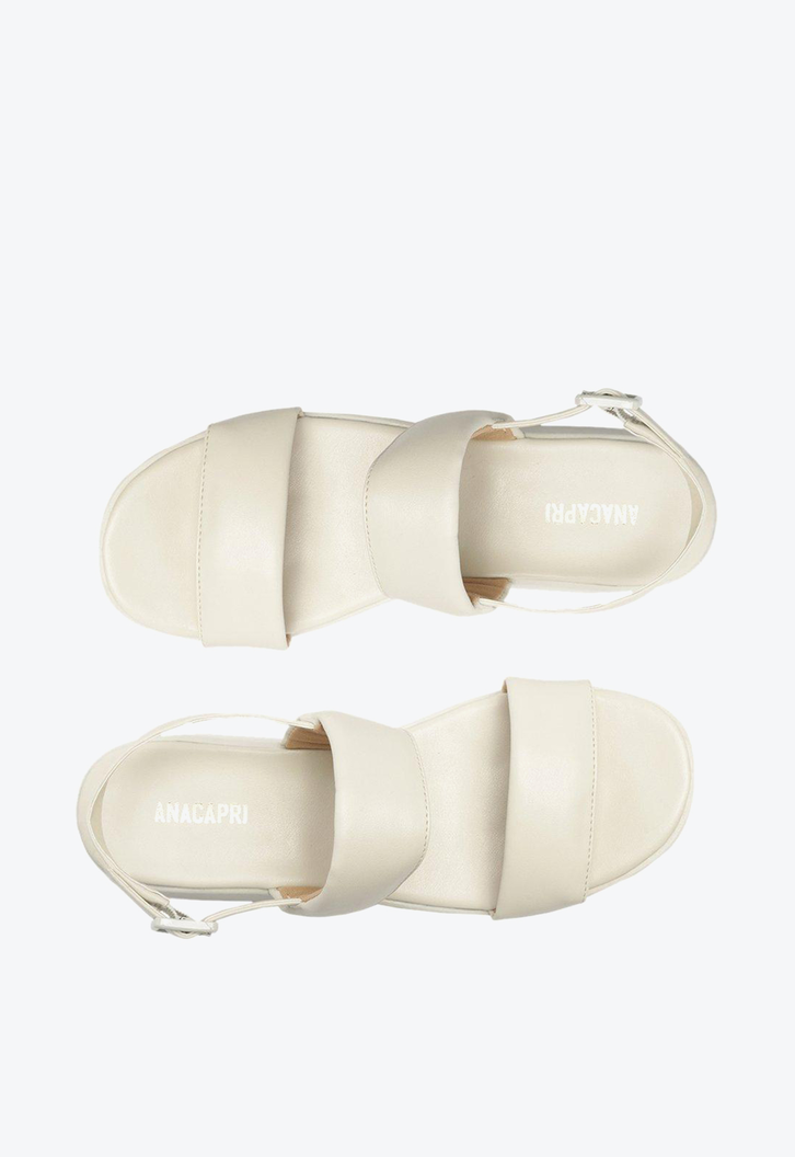 Sandália Flatform Branca Anacapri Mirella Duas Tiras