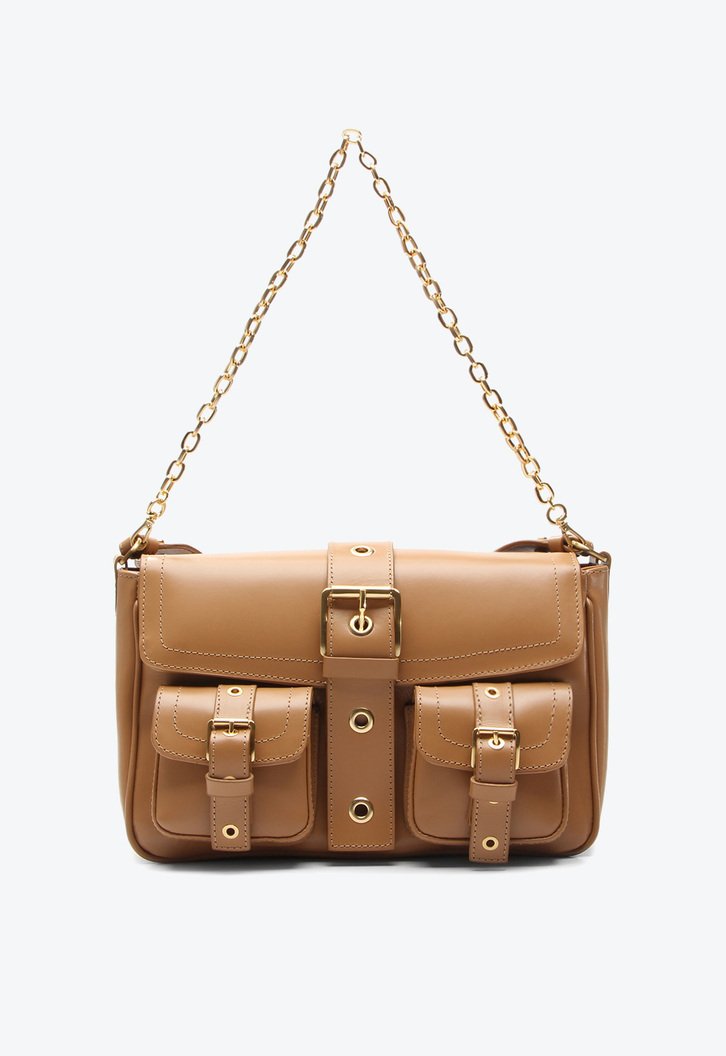 Bolsa Shoulder Kyra Média Caramelo