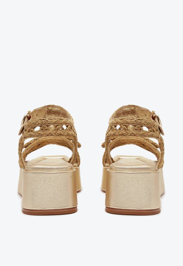 Raffia Clarita Flatform Golden