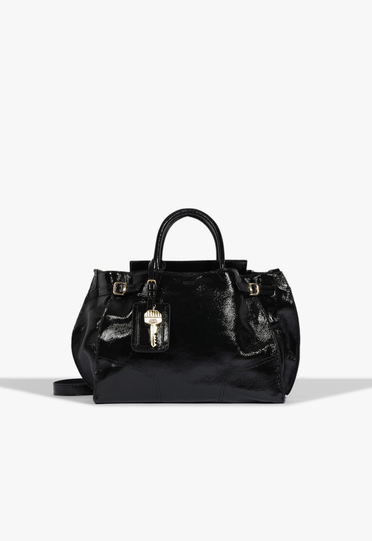 Bolsa Tote Heaven Couro Preta | ZZ MALL