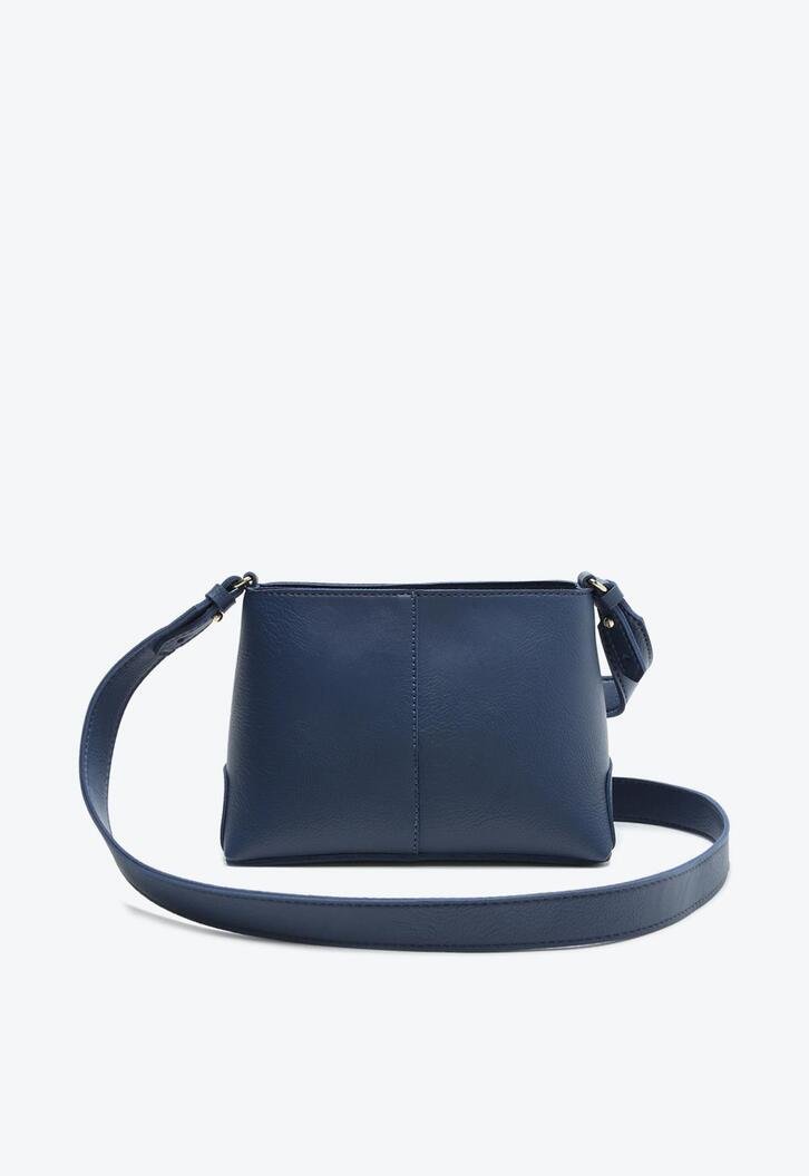 Crossbody Quadrada Azul Marinho Básica Média