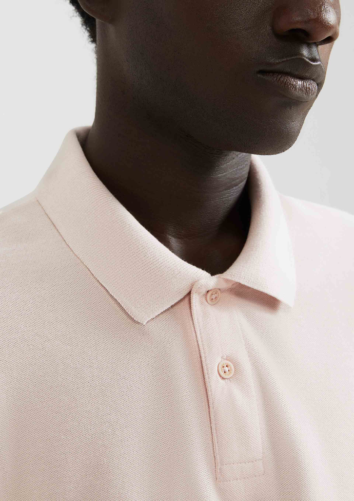 Camisa Polo Rosa Hering Em Piquet