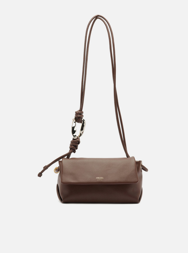 Bolsa Shoulder Marrom Média Metal Orgânico | ZZ MALL
