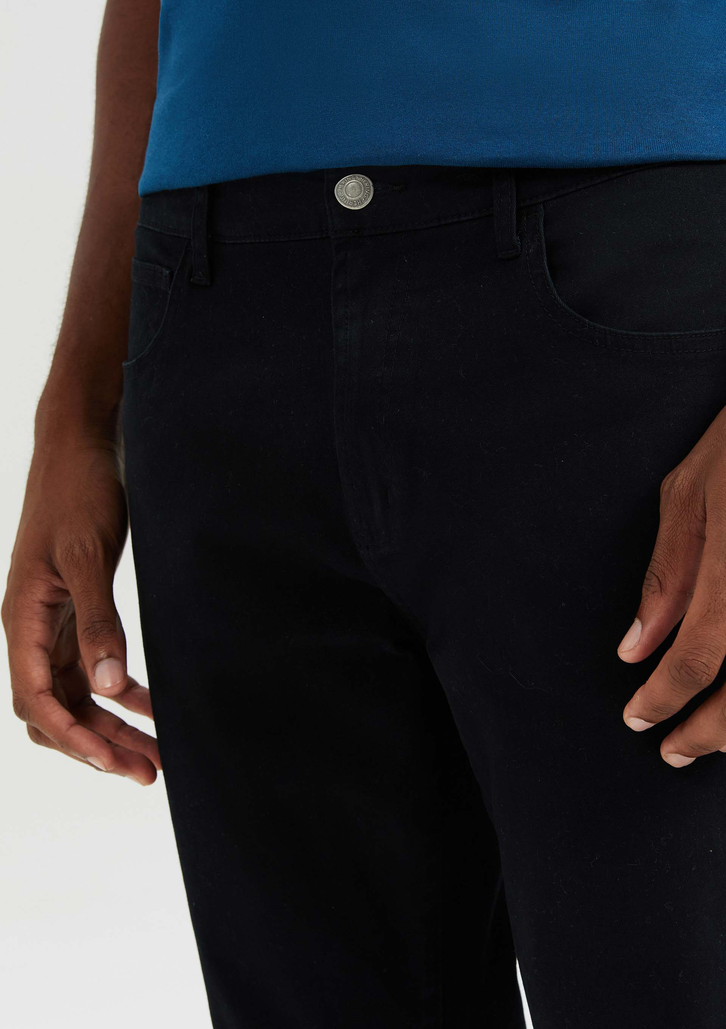 Calça Preta Hering Slim Em Sarja