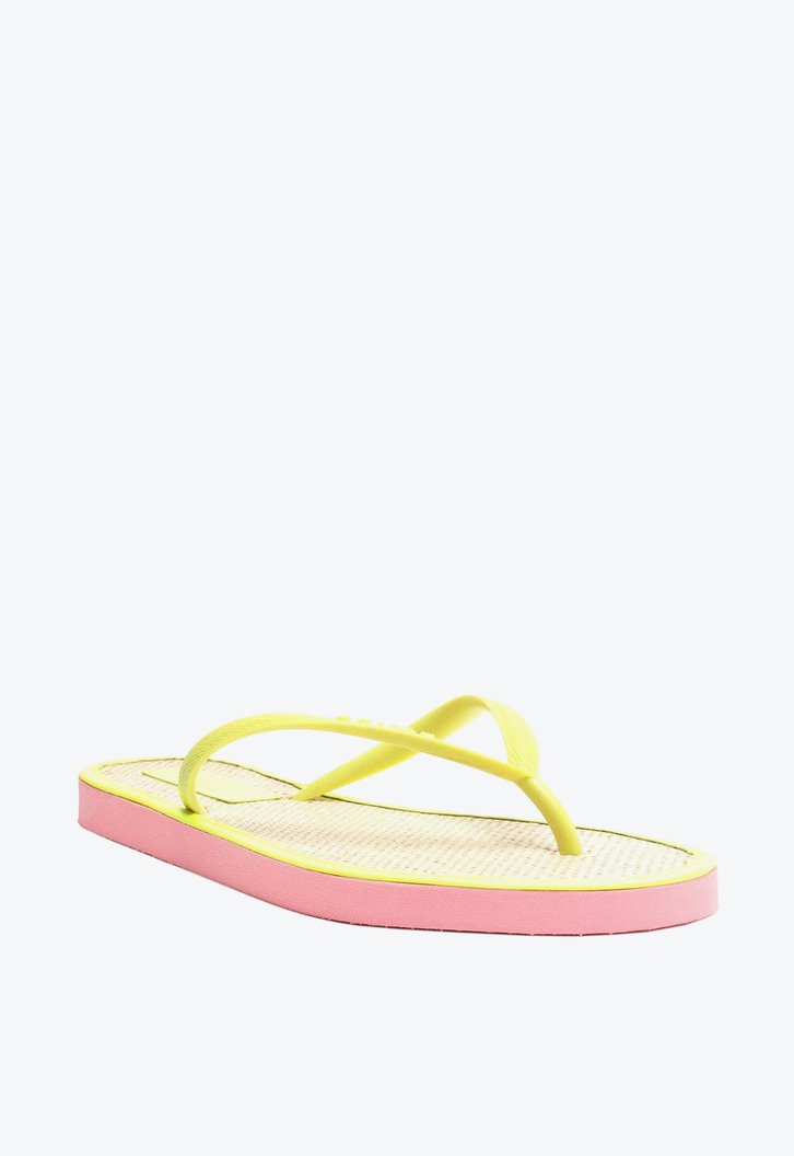 Chinelo De Dedo Amarelo Brizza  Jelly Bico Redondo