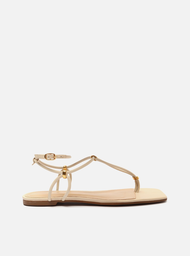 Sandália Rasteira Off-White Arezzo Tiras Elos