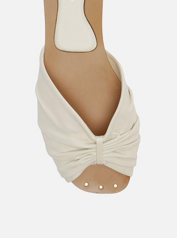 RASTEIRA OFF-WHITE AREZZO COURO FLAT DRAPEADA