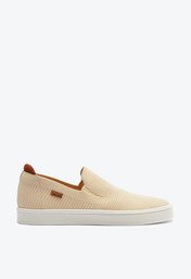 Tênis Slip On Knit Riscado Bege