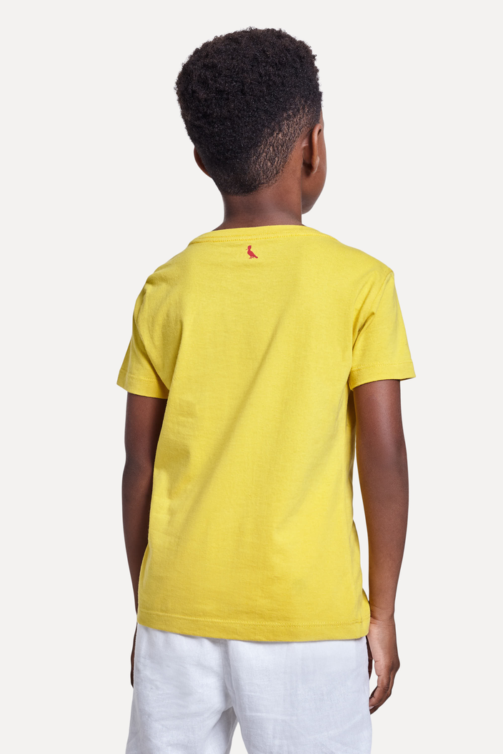 CAMISETA AMARELA RESERVA MINI ESTAMPADA BRASIL