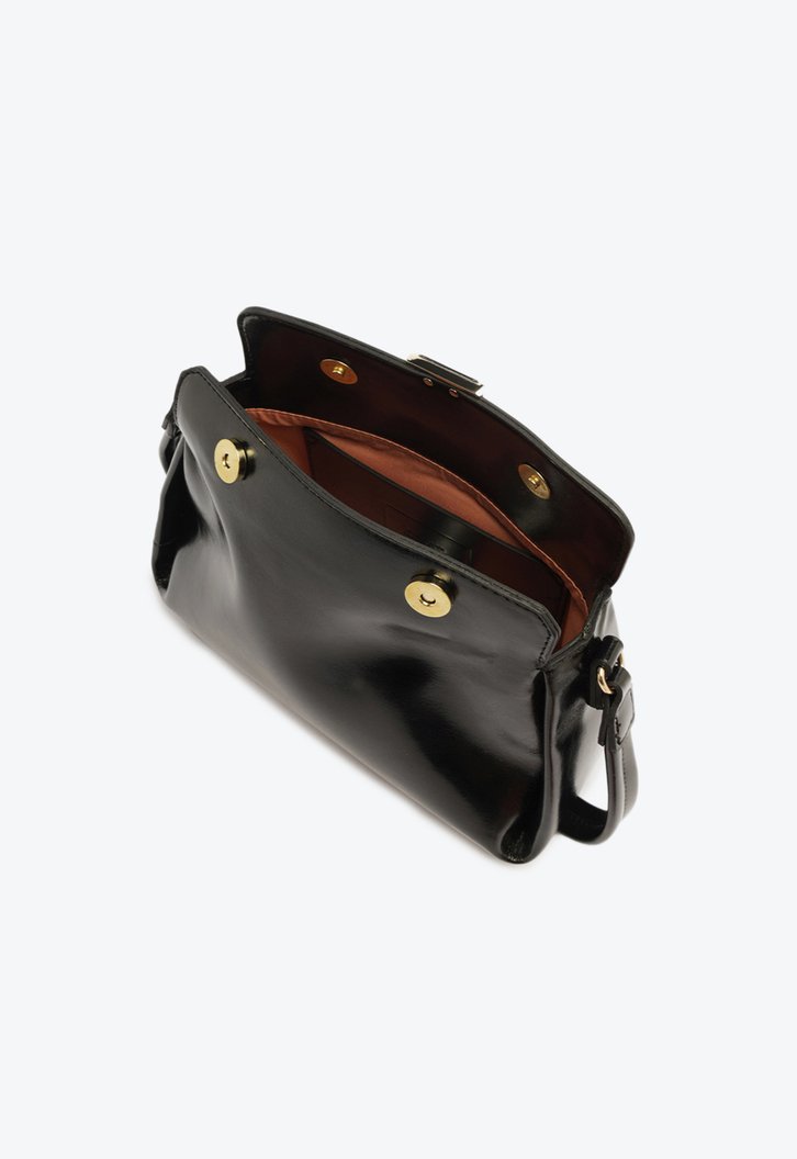 Bolsa Tiracolo Média Moderna Preta