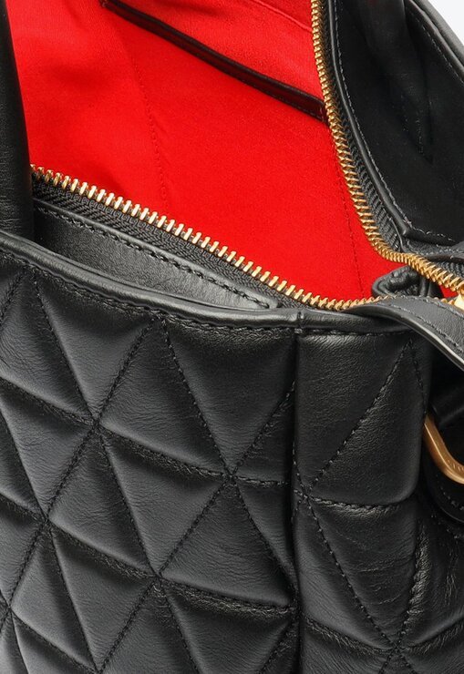 BOLSA TOTE PRETA SCHUTZ GRANDE NEW 944 COURO MATELASSÊ