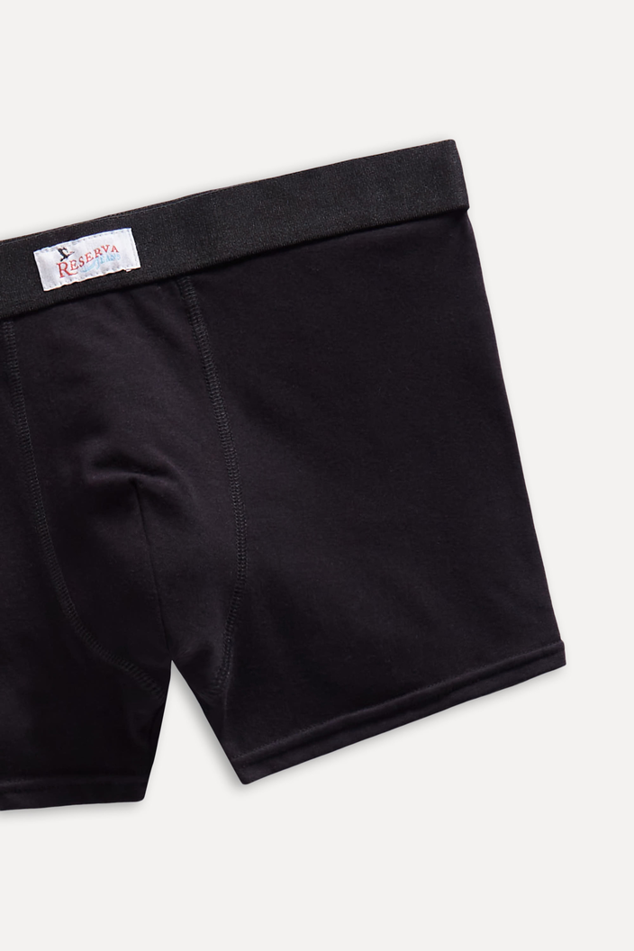 CUECA BOXER PRETA RESERVA BASICA JEANS