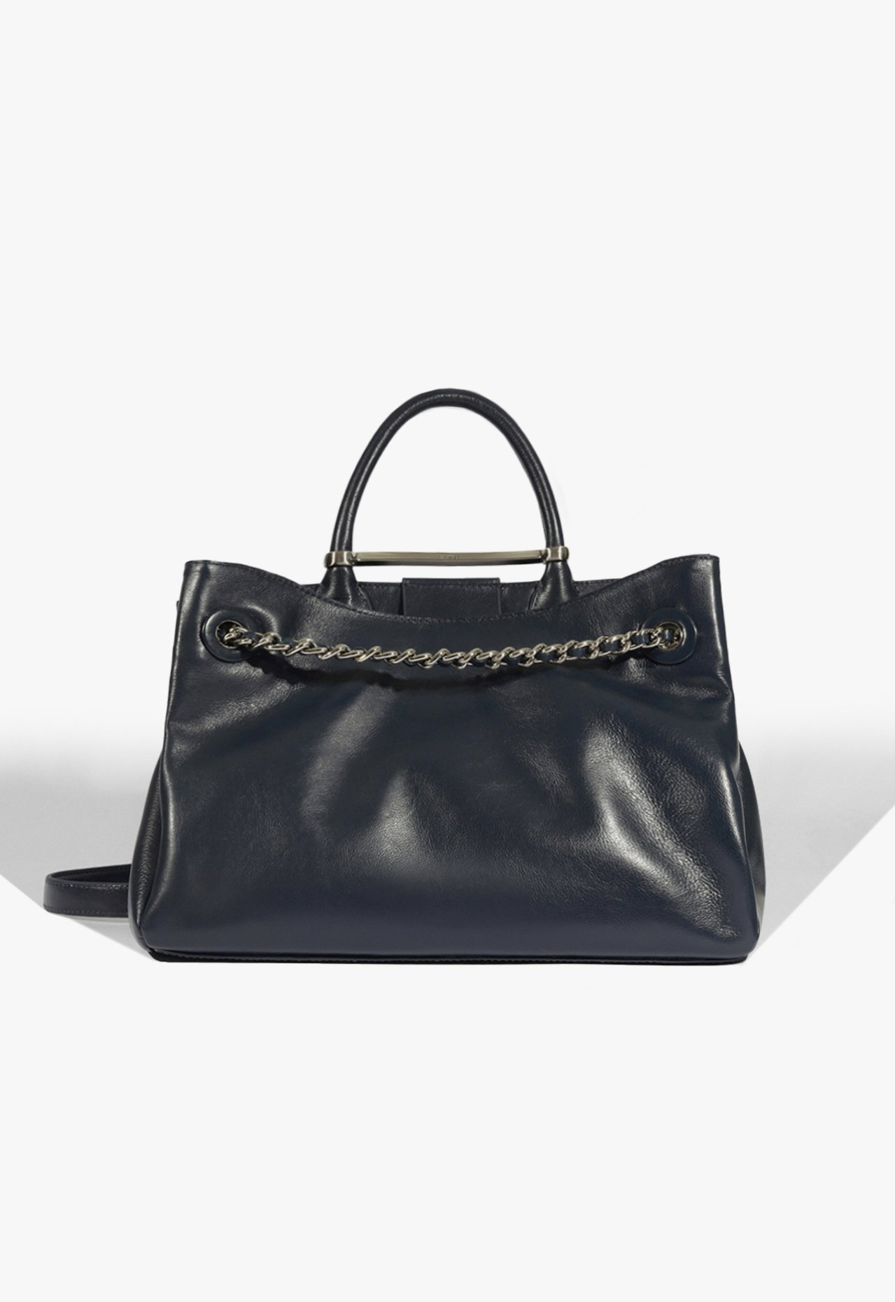 Bolsa Tote Crush Couro Azul | ZZ MALL