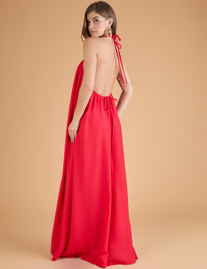 Vestido Vermelho Cereja Laguna Amiga