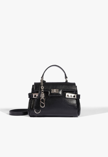 Bolsa Tote Média Schutz Couro Preta | ZZ MALL