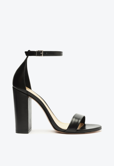 juju　38 Sandália Casual Marrom Schutz Salto Bloco Alto Enida Couro | ZZ MALL