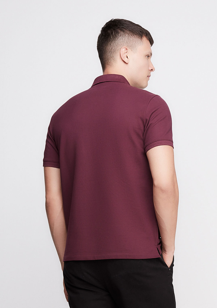 Camisa Polo Roxa Dzarm Em Malha Piquet