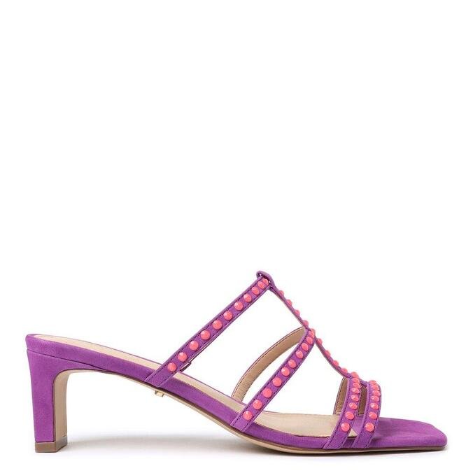 sandalia roxa arezzo