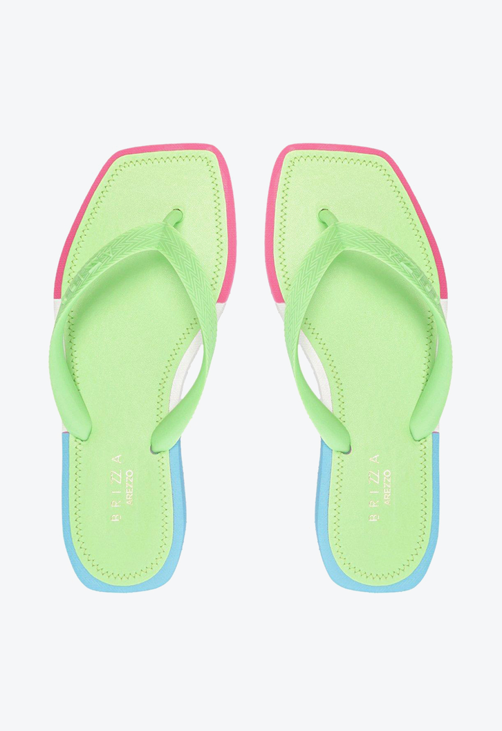 Chinelo De Dedo Verde Brizza Color Square