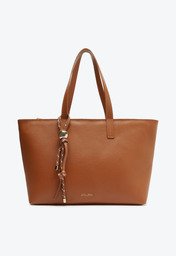Bolsa Shopping Marrom Anacapri Grande Cordão Entrelaçado