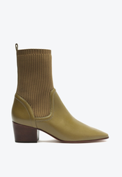 Bota Verde Schutz Knit E Couro