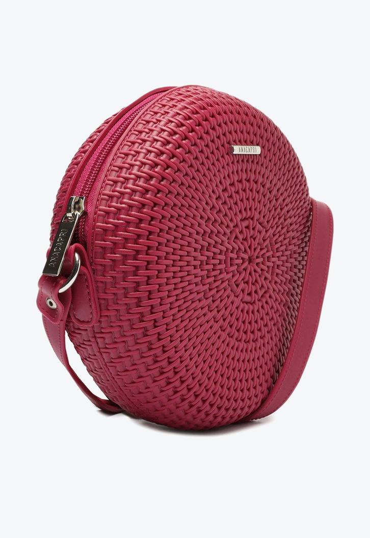 Crossbody Rosa Anacapri Redonda Texturizada