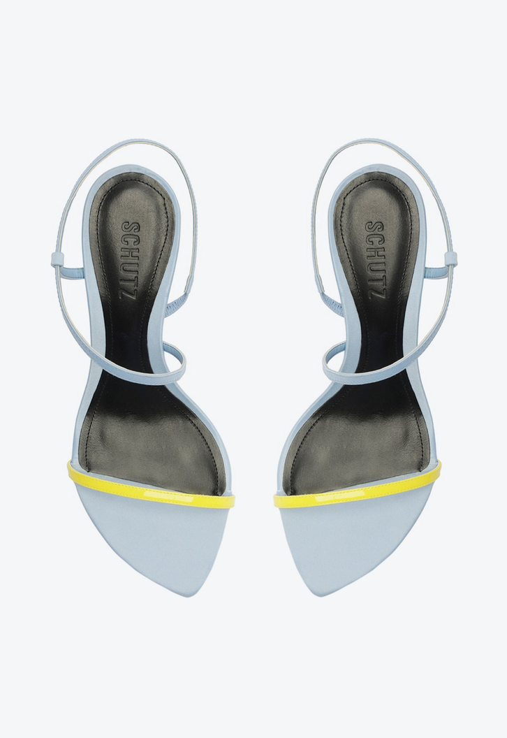 さよ22 Sandália Azul E Amarela Neon Schutz Detail E | ZZ MALL