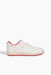 Tênis Branco E Laranja Schutz St 001 Couro