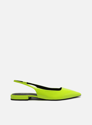 Sapatilha Verde Arezzo Verniz Bico Fino Slingback