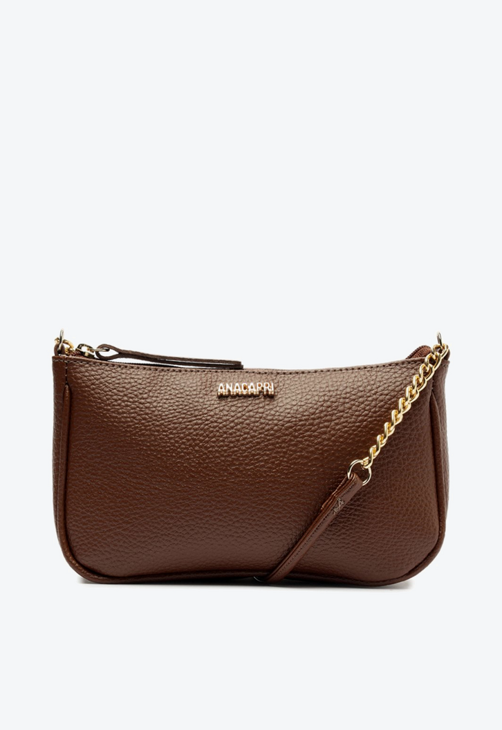 Bolsa Tiracolo Média Snake Marrom