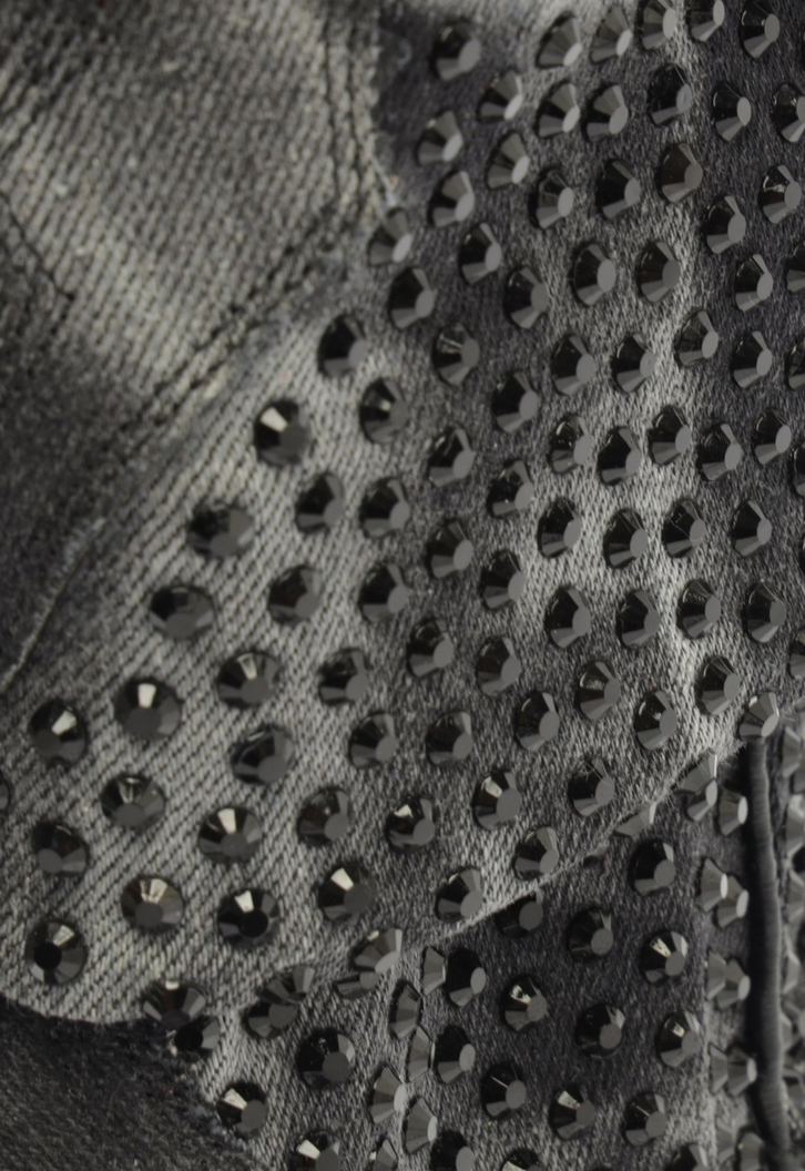 Bota Western Jeans Preta