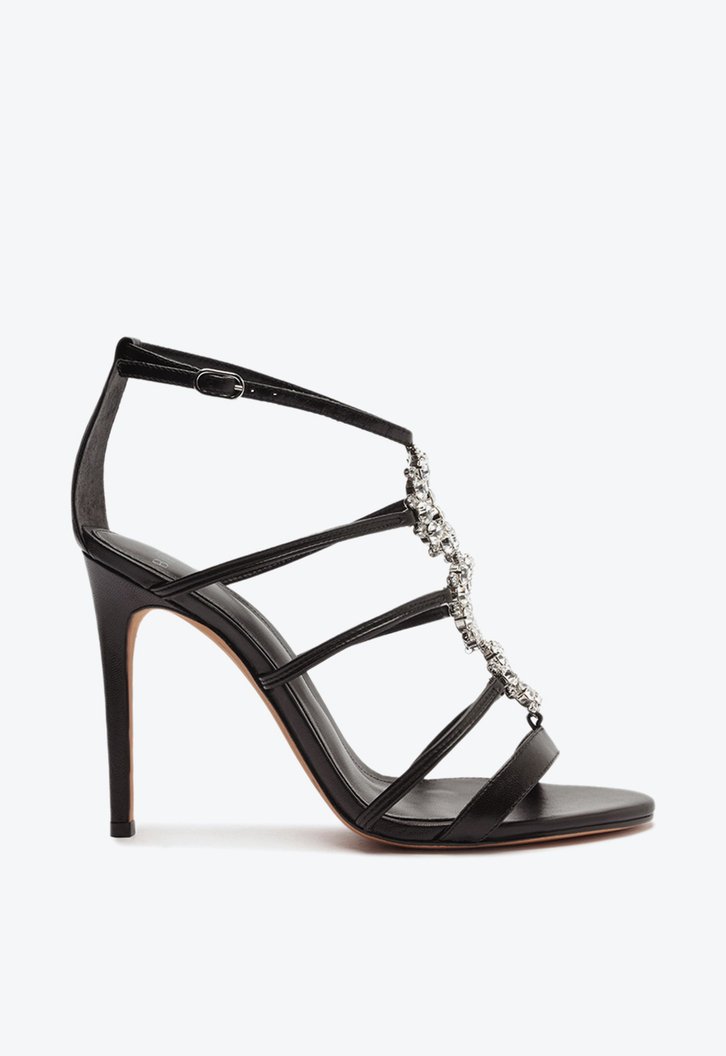 Alice Crystal Sandal 100 Black