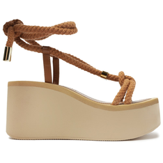 Sandália Flatform Marrom Anacapri Amarração Paloma Corda